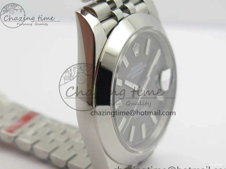 MiroTime 0204 DateJust Smooth Bezel SS Noob 1:1 Best Edition Gray Sticks Dial On Jubilee Bracelet A Packable 3505